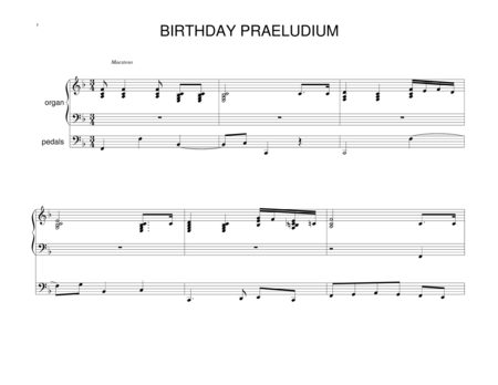 Birthday Praeludium Sheet Music