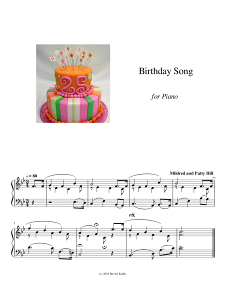 Free Sheet Music Birthday Song