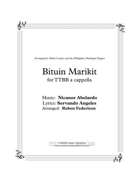 Bituin Marikit Filipino Love Song Ttbb A Cappella Sheet Music