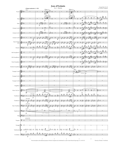 Bizet Jeux D Enfants Transcribed For Concert Band By Martin Tousignant Score And Parts Sheet Music