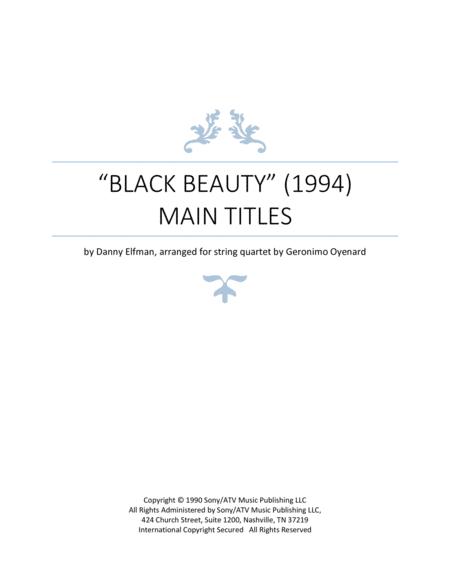 Free Sheet Music Black Beauty 1994 Main Titles