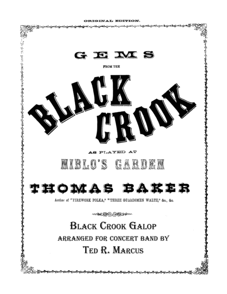 Black Crook Galop Sheet Music