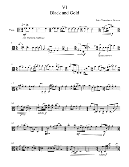 Free Sheet Music Black Gold