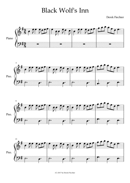 Black Wolfs Inn Sheet Music