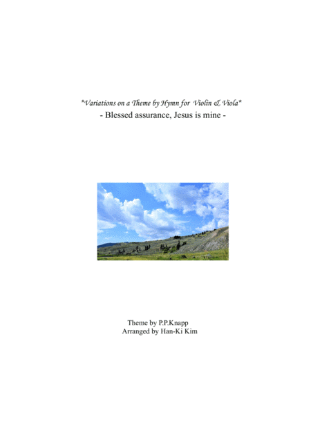 Free Sheet Music Blessed Assurance Jesus Is Mine For Vn And Va