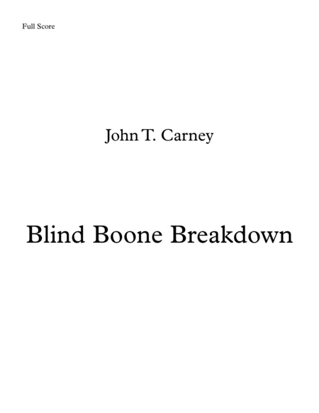 Free Sheet Music Blind Boone Breakdown