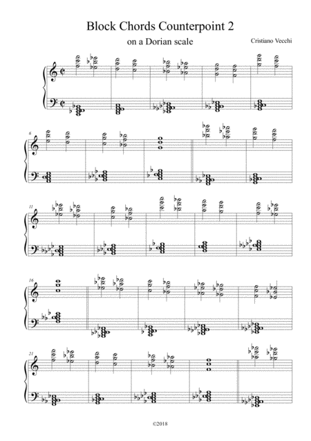 Free Sheet Music Block Chords Counterpoint 2