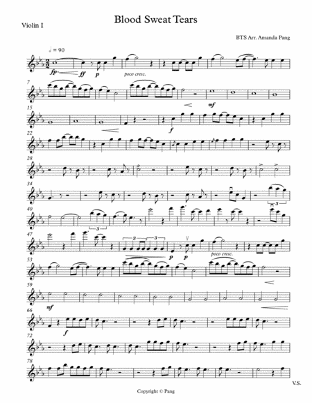 Blood Sweat Tears Sheet Music