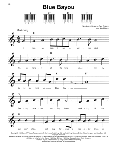 Blue Bayou Sheet Music