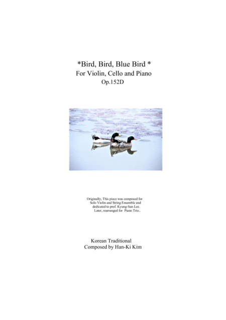 Blue Blue Blue Bird For Piano Trio Sheet Music