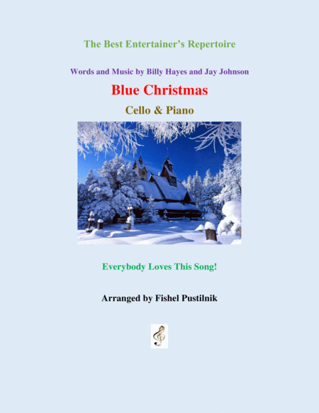 Blue Christmas For Cello And Piano Sheet Music