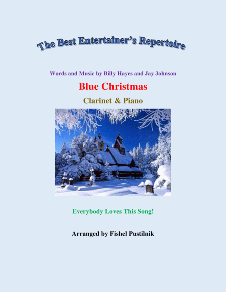 Free Sheet Music Blue Christmas For Clarinet And Piano
