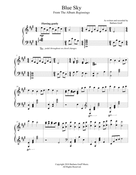 Blue Sky Sheet Music