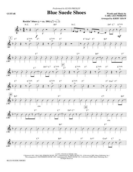 Blue Suede Shoes Arr Kirby Shaw Guitar Sheet Music