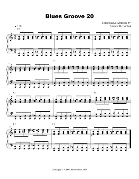 Free Sheet Music Blues Groove 20