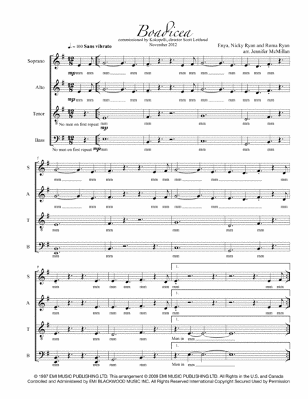 Boadicea Sheet Music