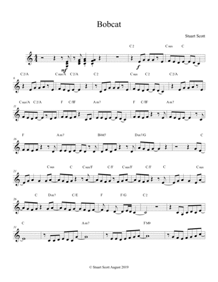 Free Sheet Music Bobcat