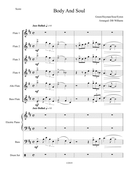 Body And Soul Flute Choir Sheet Music