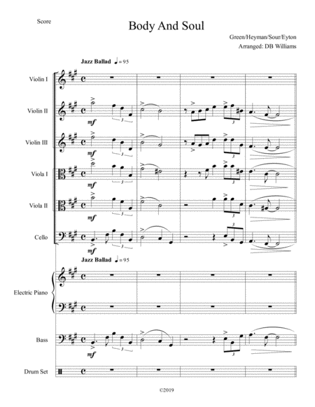 Free Sheet Music Body And Soul String Sextet