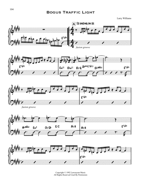 Bogus Traffic Light Sheet Music