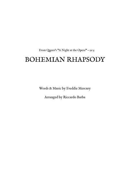 Bohemian Rhapsody Satb Sheet Music