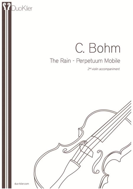 Bohm The Rain 2nd Violin Accompaniment Sheet Music