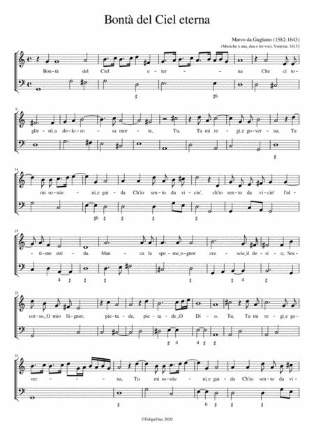 Bont Del Ciel Eterna Sheet Music