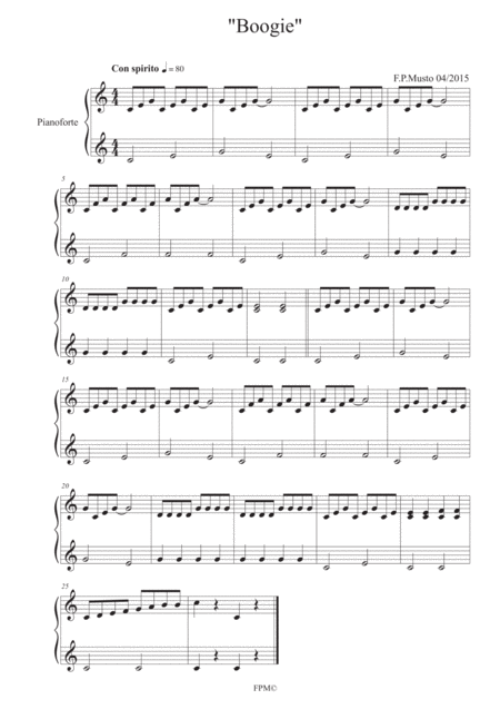 Free Sheet Music Boogie Easy Piano