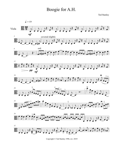 Free Sheet Music Boogie For A H