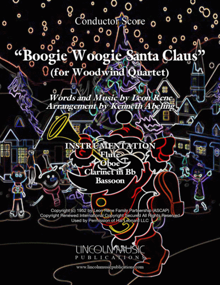 Boogie Woogie Santa Claus For Woodwind Quartet Sheet Music