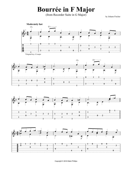 Free Sheet Music Bourre In F Major