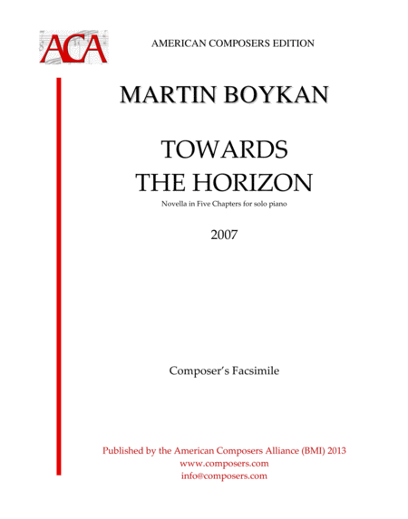 Free Sheet Music Boykan Towards The Horizon