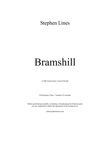 Bramshill Concert Rondo Sheet Music