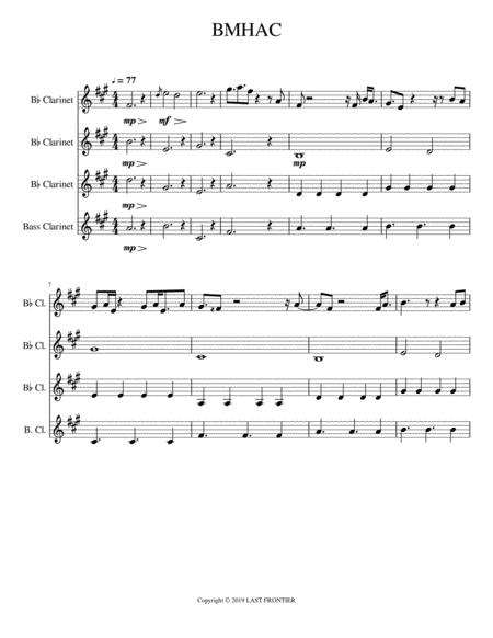 Break My Heart Again Clarinet Quartet Sheet Music