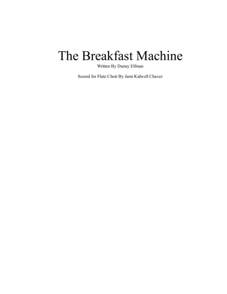 Breakfast Machine Sheet Music