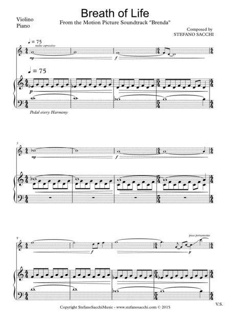 Breath Of Life Violin And Piano Sheet Music