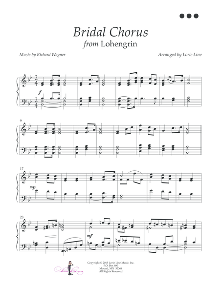 Free Sheet Music Bridal Chorus From Lohengrin Easy