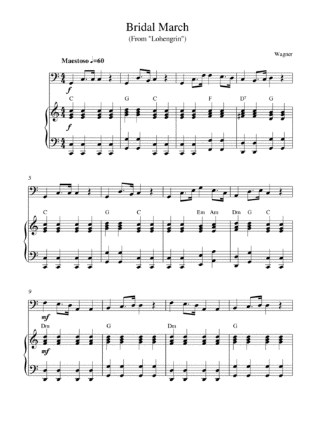 Bridal March Sheet Music