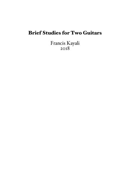 Brief Studies For Two Guitars Sheet Music