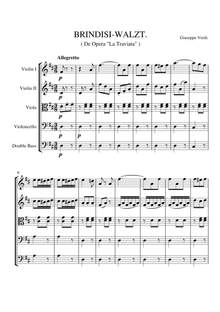 Brindis Waltz Sheet Music