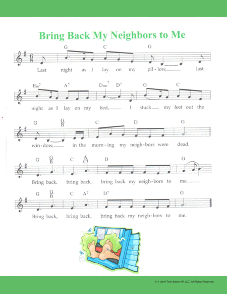 Bring Back My Neighbors To Me Sheet Music