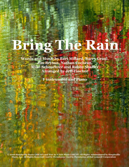 Bring The Rain Sheet Music