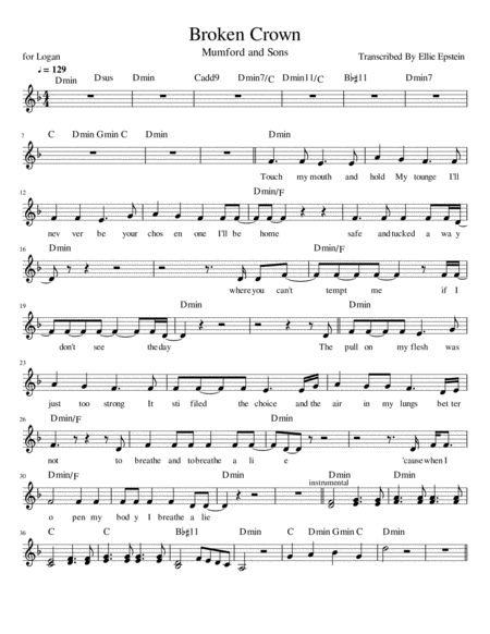 Broken Crown Sheet Music