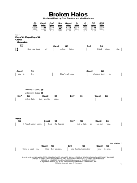 Broken Halos Sheet Music