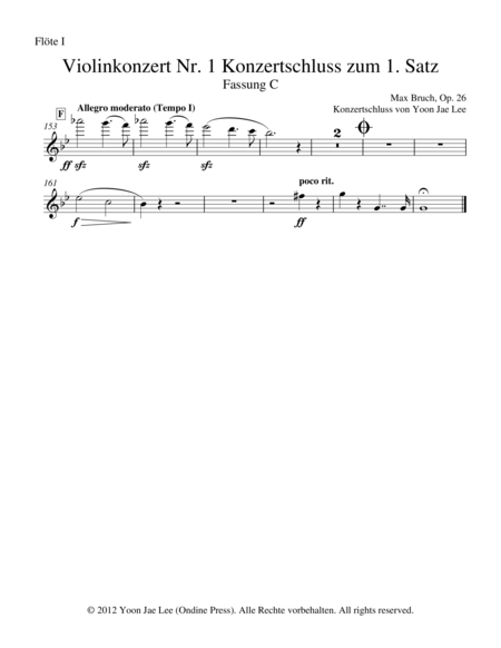 Bruch Violin Concerto No 1 In G Minor I Concert Ending By Yoon Jae Lee Version C For Orchestra Set Of Parts Sheet Music