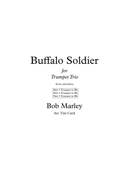 Free Sheet Music Buffalo Soldier For Trumpet Trio