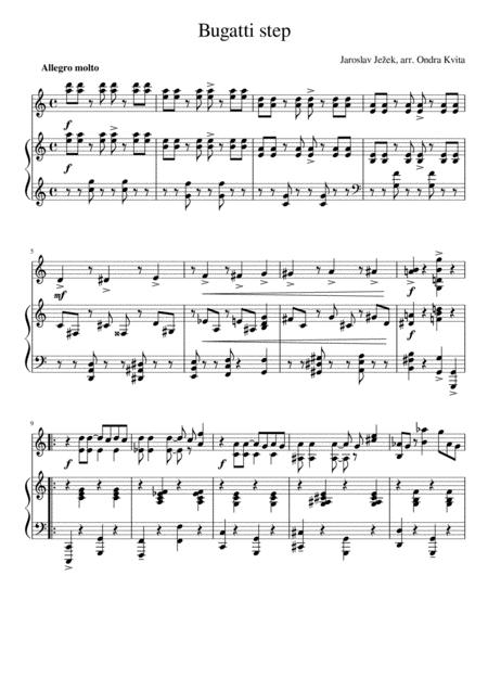 Free Sheet Music Bugatti Step For Violin And Piano