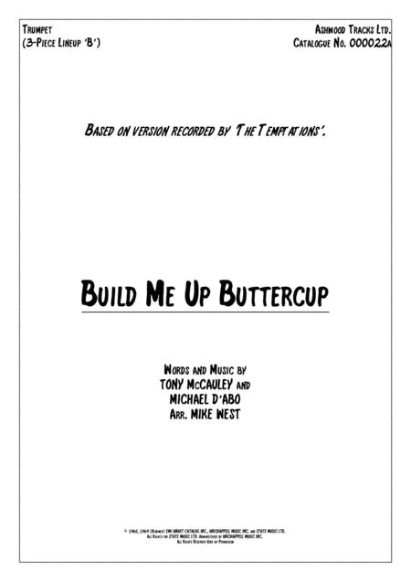 Free Sheet Music Build Me Up Buttercup 3 Piece Brass Section B