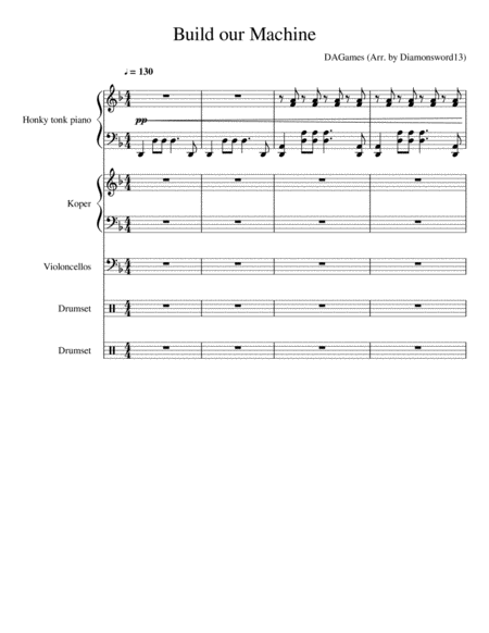 Build Our Machine Orchestra Version Sheet Music