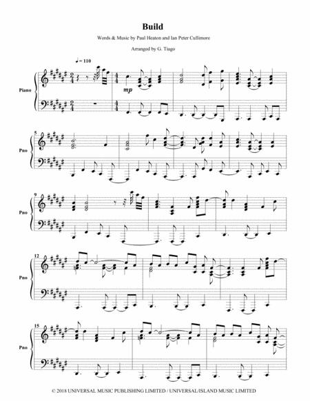 Build Piano Solo Sheet Music